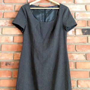 Reitmans Herringbone Scoop Neck Short Sleeve Dress Size 9